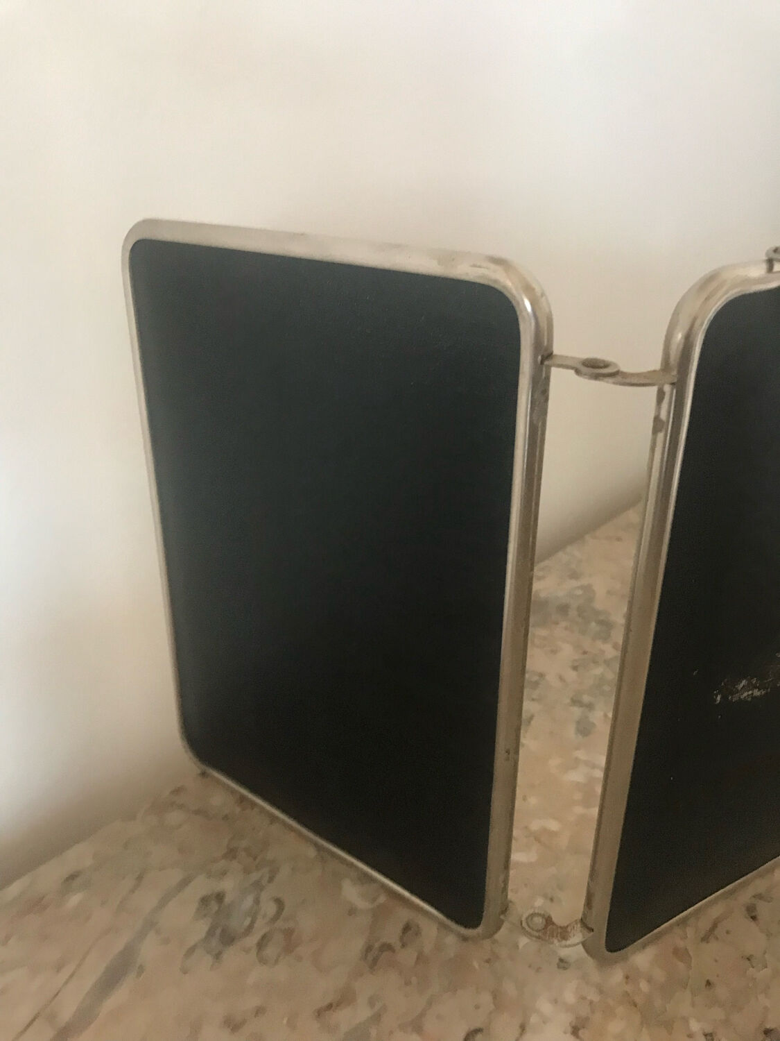 Triptych barber mirror