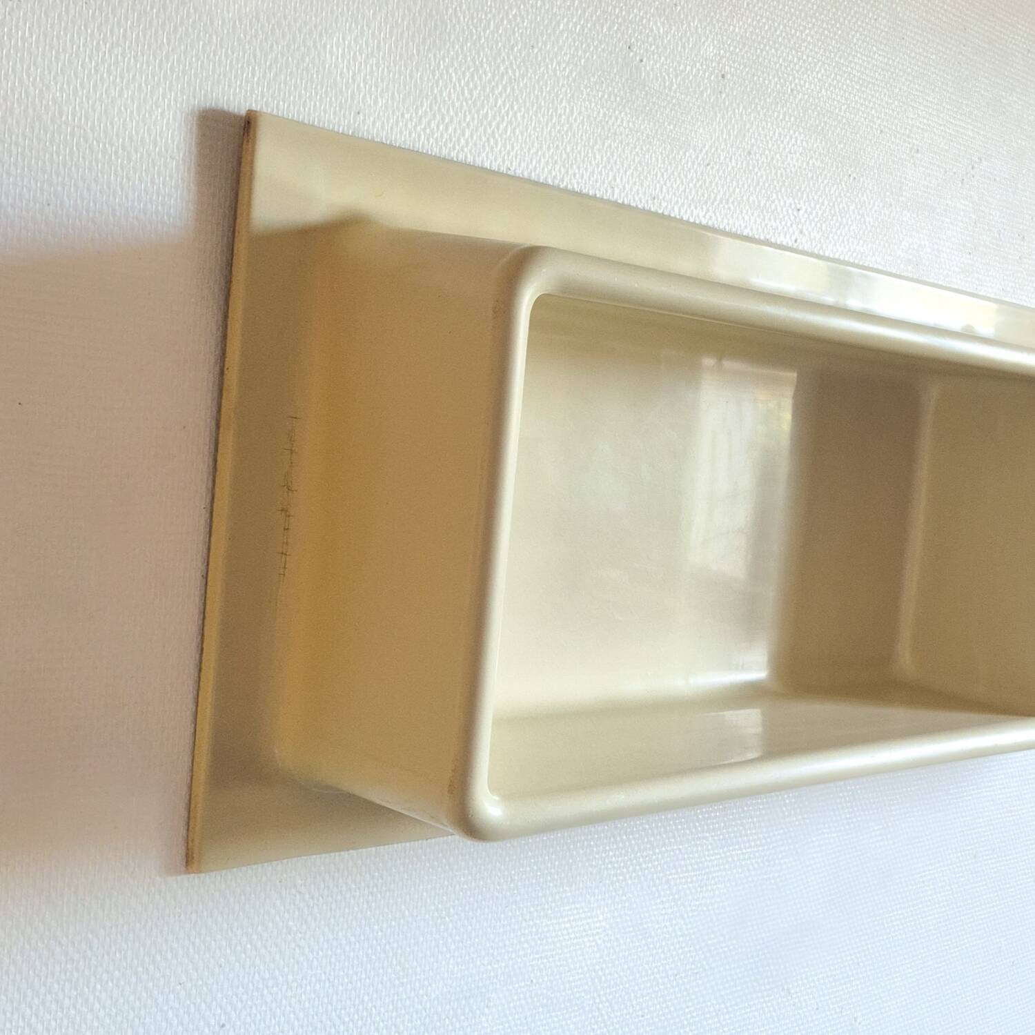 Prisunic vintage cream wall shelf