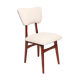Beech wood armchair in cherry colour with cream boucle fabric - 20th century, Europe, 1960.