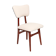 Beech wood armchair in cherry colour with cream boucle fabric - 20th century, Europe, 1960.