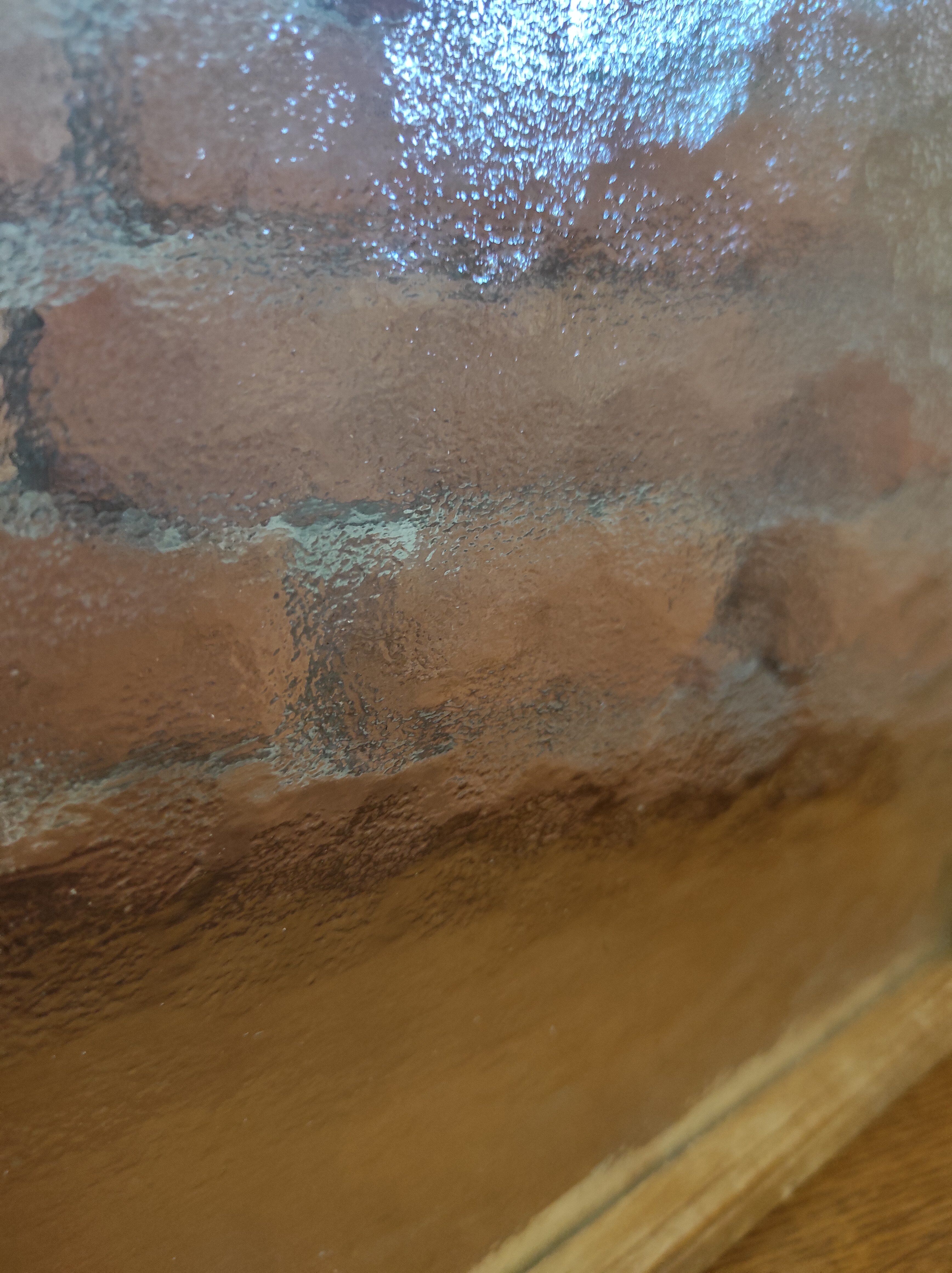 Vintage hammered glass tray