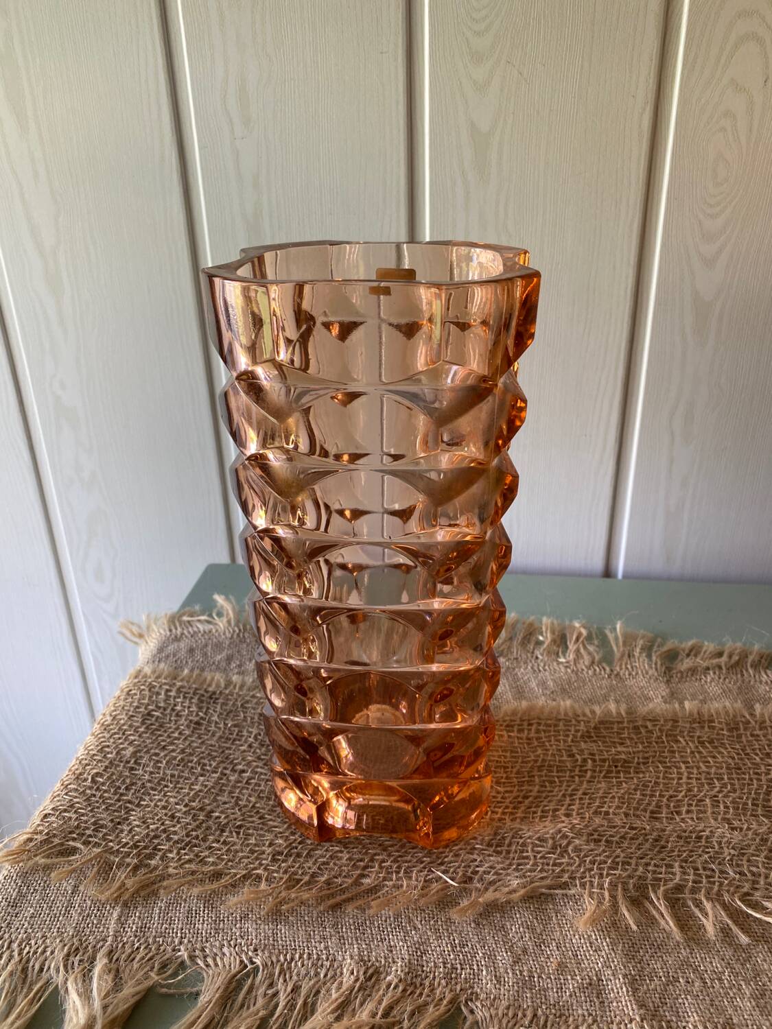 Heavy glass vase 70s