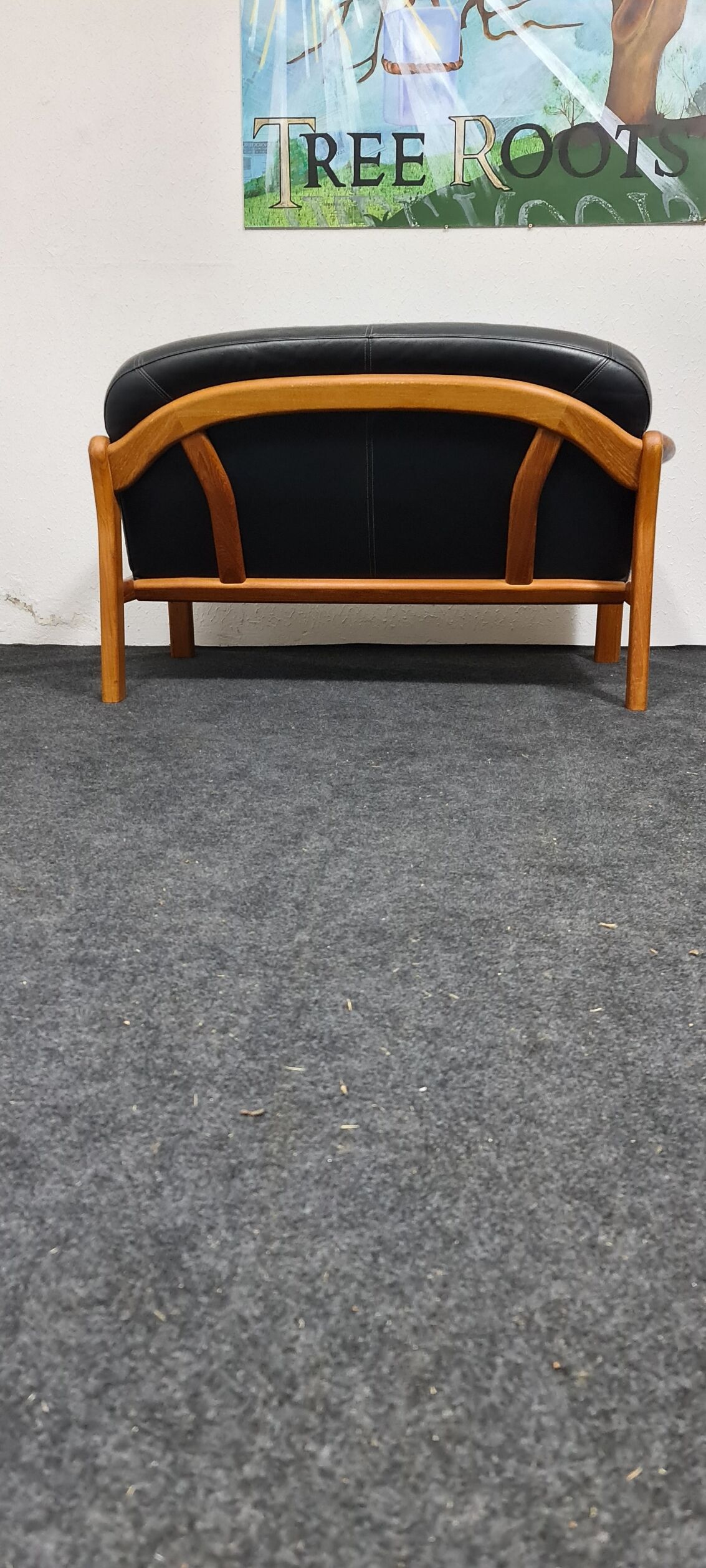 Vintage teak Danish design two seat sofa by Komfort Denmark