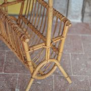 Porte-revue rotin, porte-revue osier, rangement magazines, magazine rack