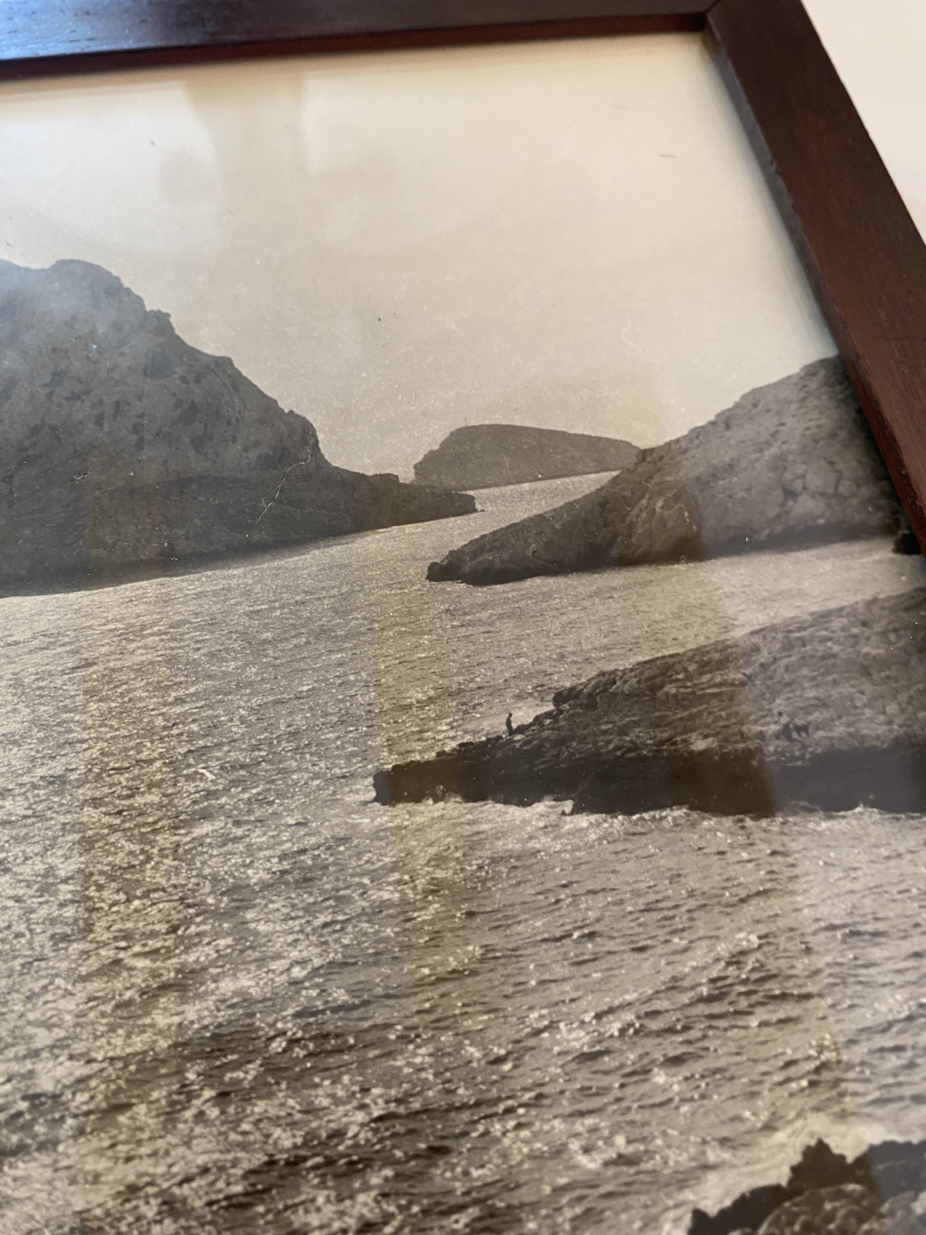 Old photo under glass