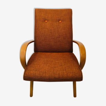 Fauteuil orange de Jaroslav Smidek années 1960