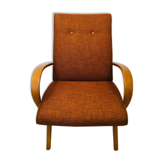 Orange armchair by Jaroslav Smidek, 1960s