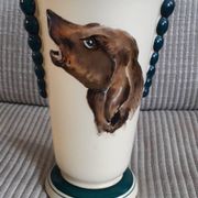 Vintage Art Deco ceramic vase from Longwy
