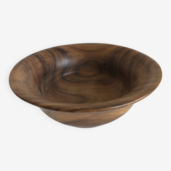 large vintage wooden salad bowl, Scandinavian design