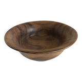 large vintage wooden salad bowl, Scandinavian design