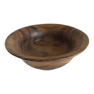 large vintage wooden salad bowl, Scandinavian design