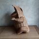Frog in rattan magazine holder