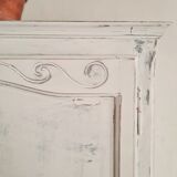 White hosiery cabinet renovated blue interior