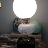 Opaline globe lamp