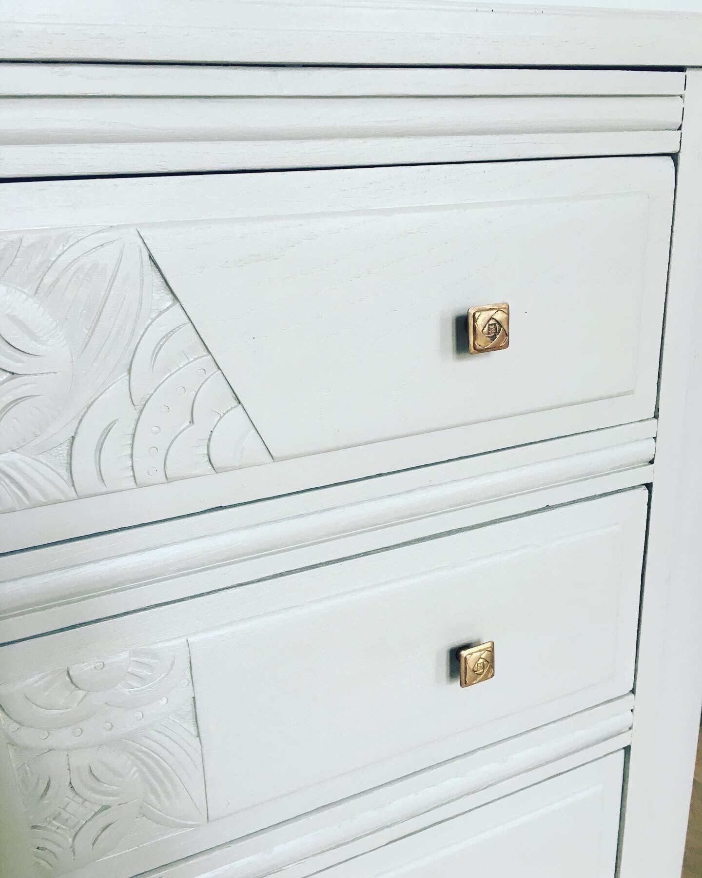 Renovated vintage art deco chest of drawers