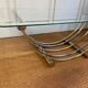 Gold and chrome metal coffee table, Belgo Chrom, 1970s