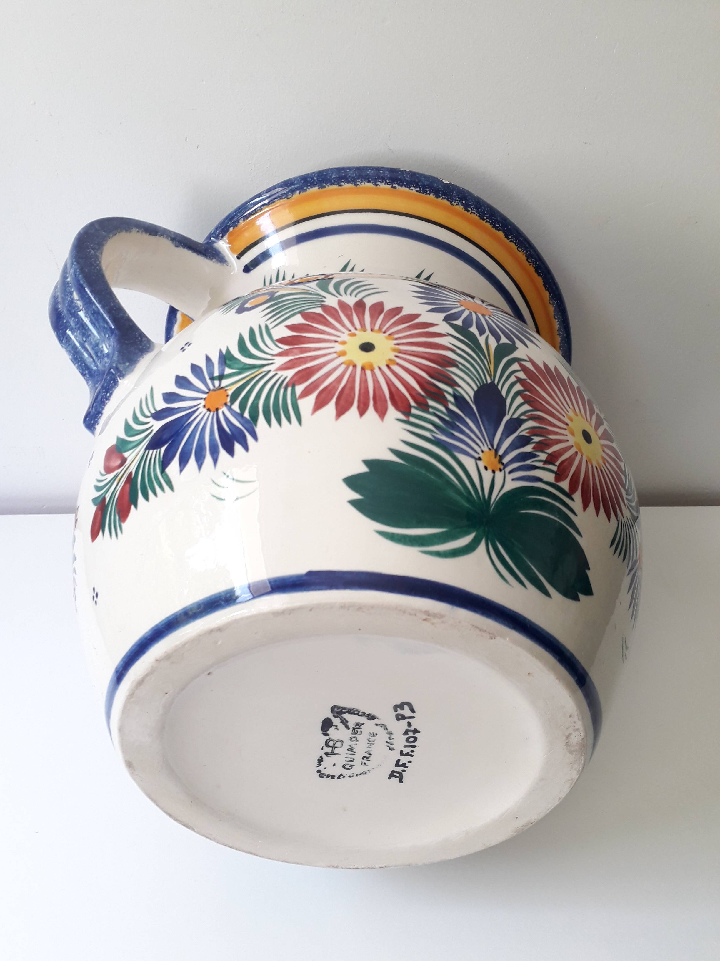 Large HB Henriot Quimper vase