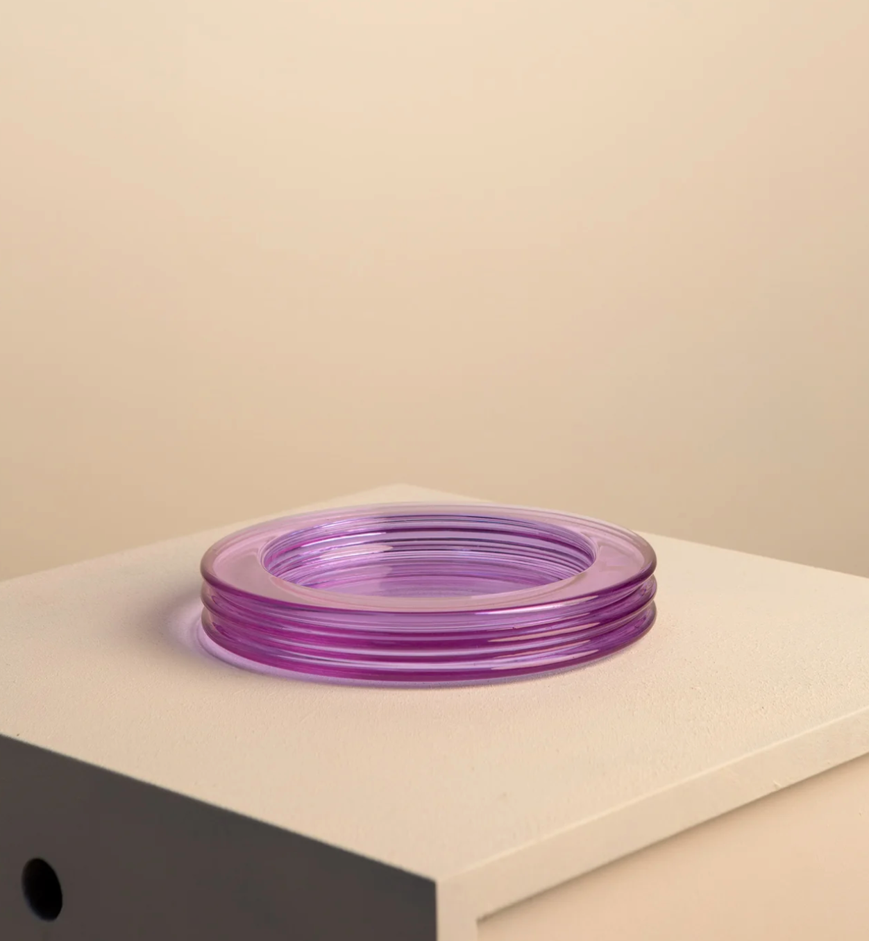 Purple crystal pocket trays by Sergio Asti for Arnolfo di Cambio 60's