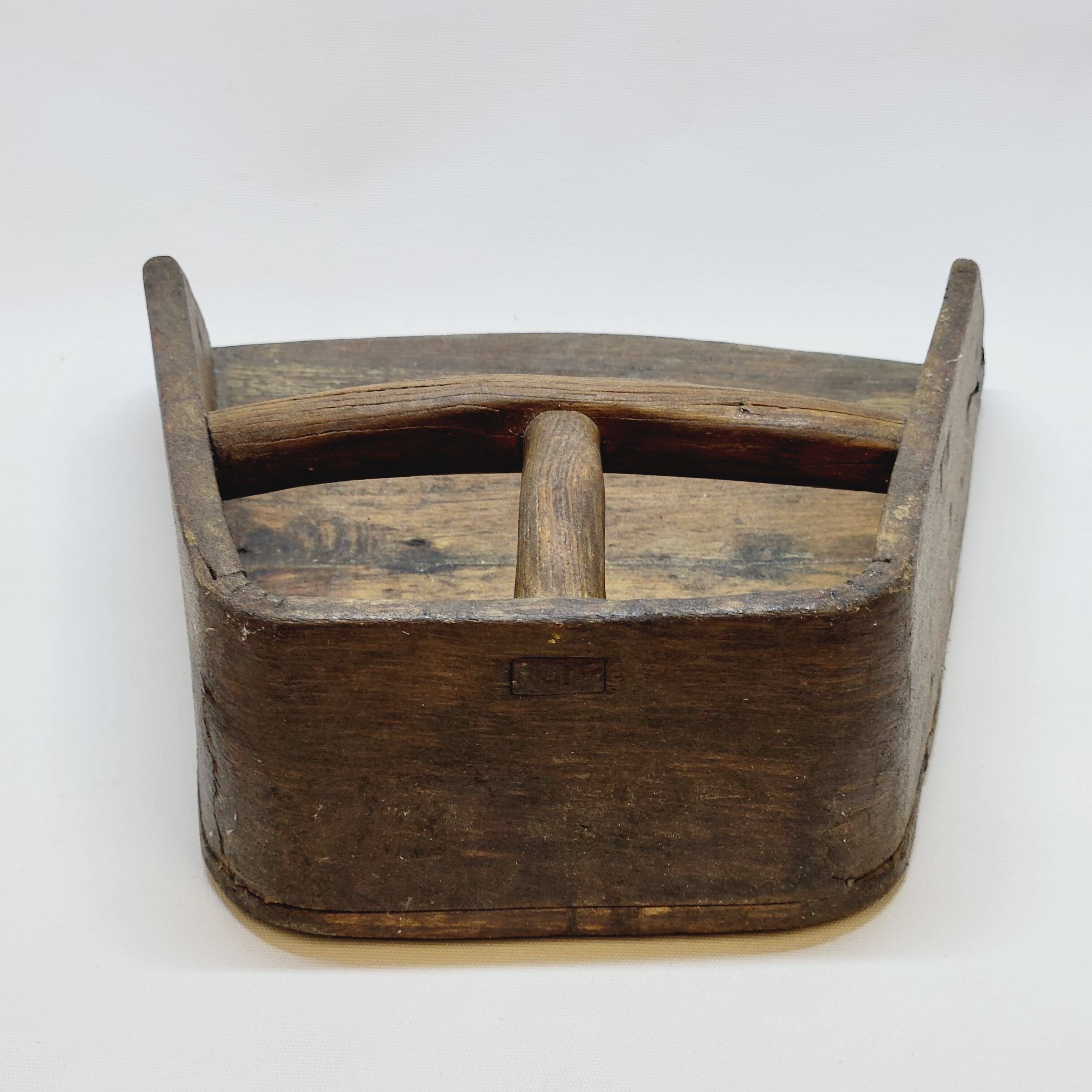 Old Chinese Grain Measure in Wood Folk Art