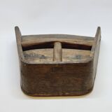 Ancienne Mesure A Grains Chinoise En Bois Art Populaire