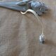 Art deco swan neck wall light with pink shade
