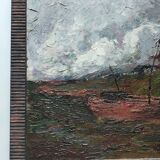 Eugène Brouillard (1870-1950) Oil on canvas Barque sur un canal