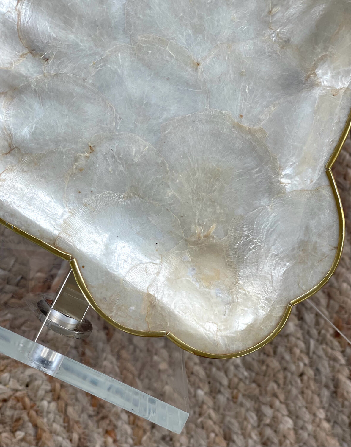 Vide poche coquille nacre et laiton