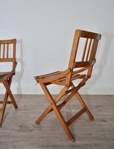 Mid-Century folding chairs for children by Fratelli Reguitti, Italy, set of 2