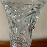 Chiseled glass vase