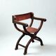 Chaise trône Savonarole française antique