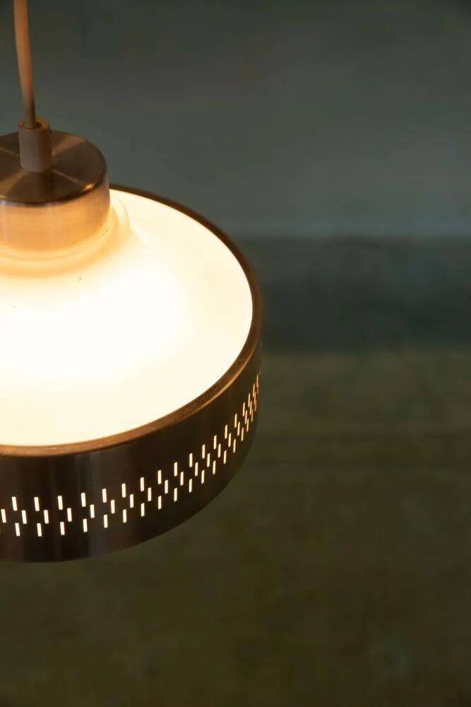 1960s vintage glass pendant light, Swedish pendant.