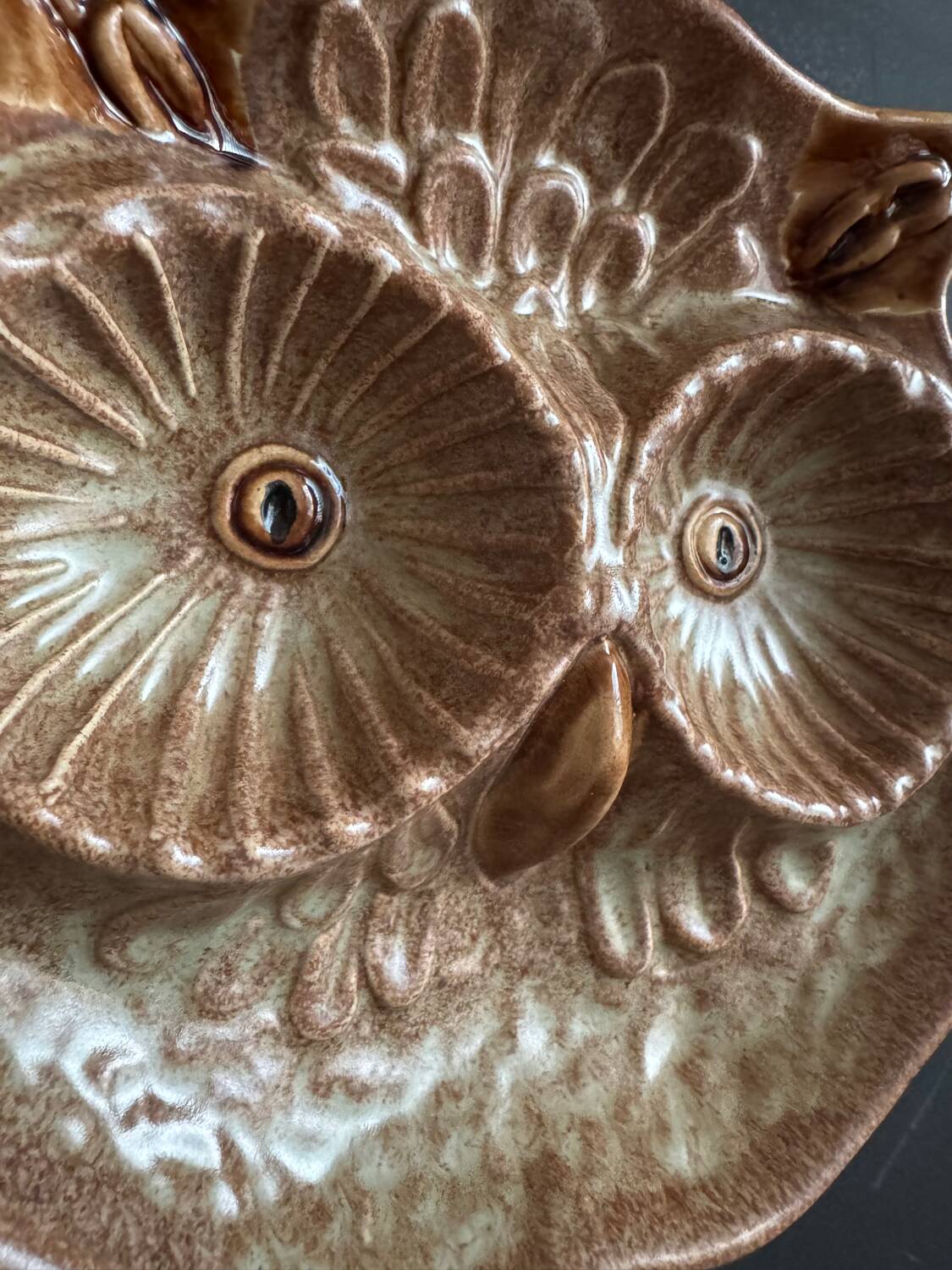 Ceramic owl catchall Vallauris 1960s