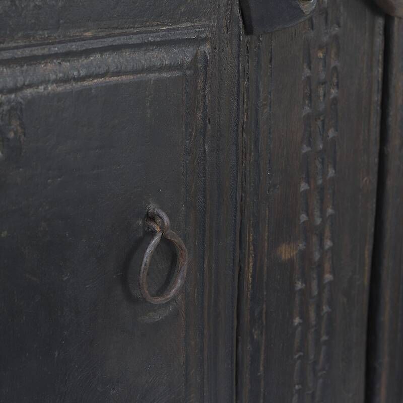 Cabinet de ferme rustique primitif espagnol du XVIIe siècle en chêne