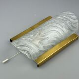 60s 70s wall lamp Fischer Leuchten Germany Wall Sconce Ice Glass Design