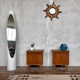 Pair of vintage oak bedside tables, 1960s