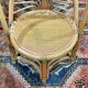 Bamboo and rattan living room set, 1 table and 2 chairs - 70s
