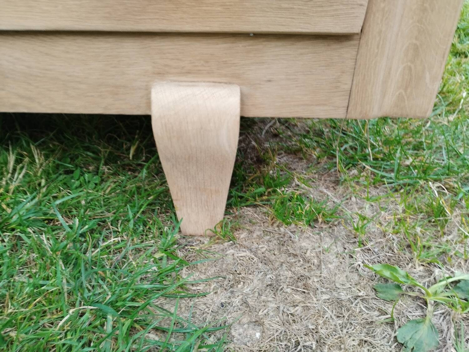 Old vintage chest of drawers with compass feet