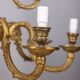 Classic 12 light golden bronze chandelier from the mid-20th century