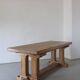 Gothic revival refectory dining table and chairs set of 7 France