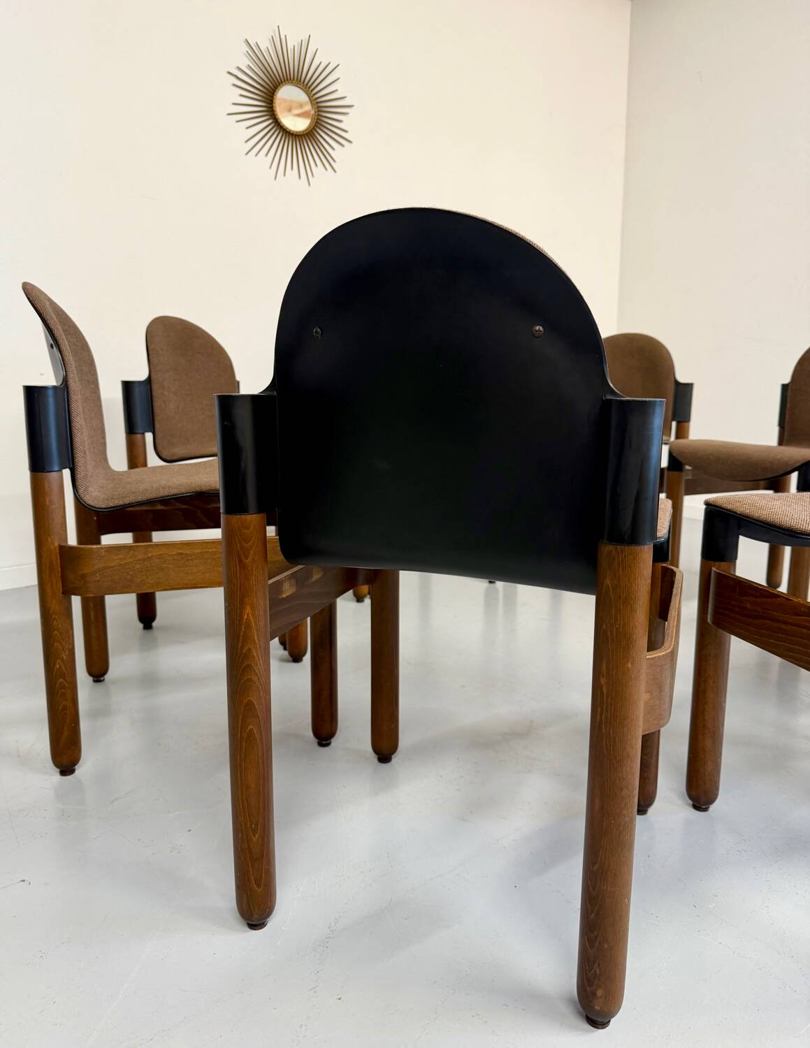 Set of 8 postmodern THONET FLEX chairs designed by Gerd Lange, vintage 80s.