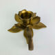 Vintage golden brass flower candlestick