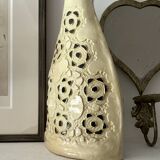 Handmade ceramic vase signed - vintage 20th century
