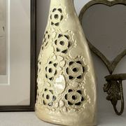Handmade ceramic vase signed - vintage 20th century