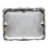 Vintage rectangular stainless steel tray - Rockery edge