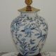Blue & White Chinoiserie Ginger Jar Table Lamp Raised Bird & Floral Moti