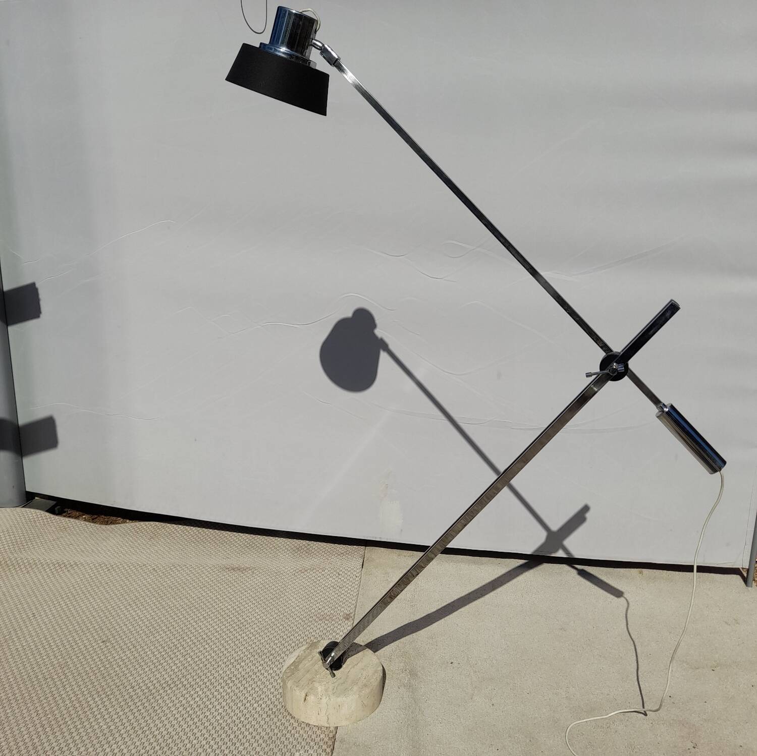 Vintage 1950s mid century counterweight floor lamp