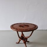 Sculptural carved teak side table | 1960s