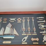 Coffee table Marine knots / Vintage style