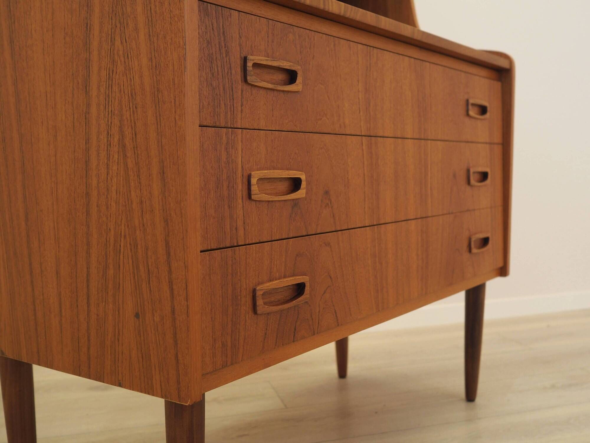 Danish teak secretary desk 1960s with pull-out surface