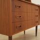 Danish teak secretary desk 1960s with pull-out surface